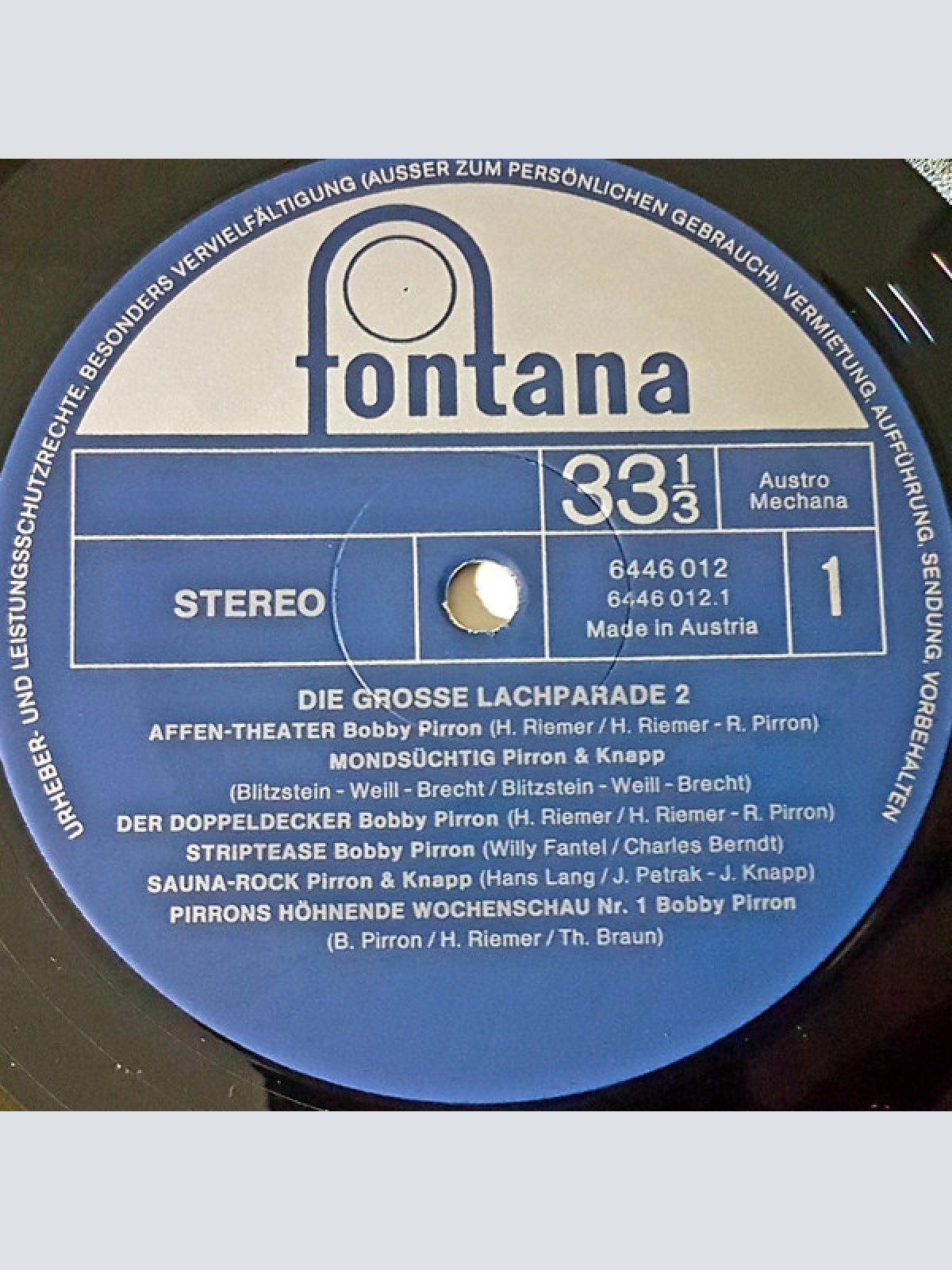 Vinyl / Pirron Und Knapp - Die Große Lachparade 2