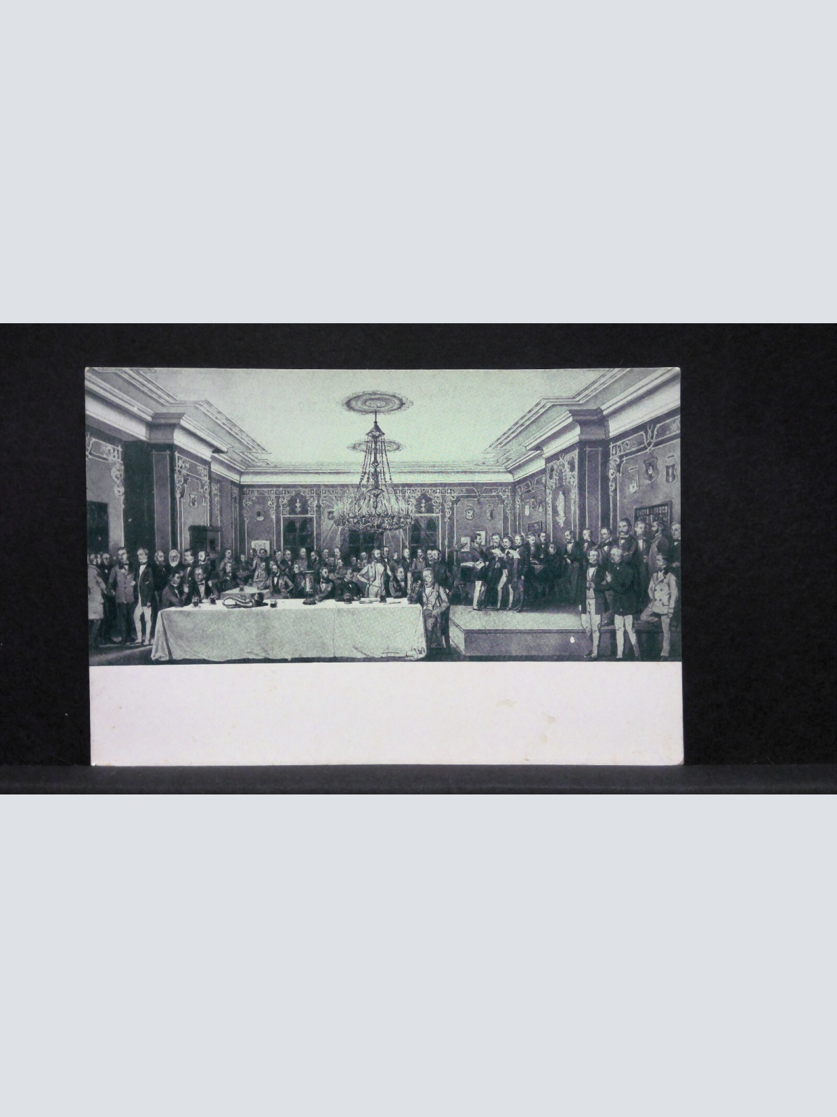 Vereinsheim der Salzburger Liedertafel Gruppenbild Zeichnung JW17131