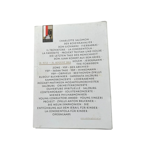 6645 PROGRAMMINFOMAPPE SALZBURGER FESTSPIEL 18. JULI - 31. AUGUST 2014. MIT