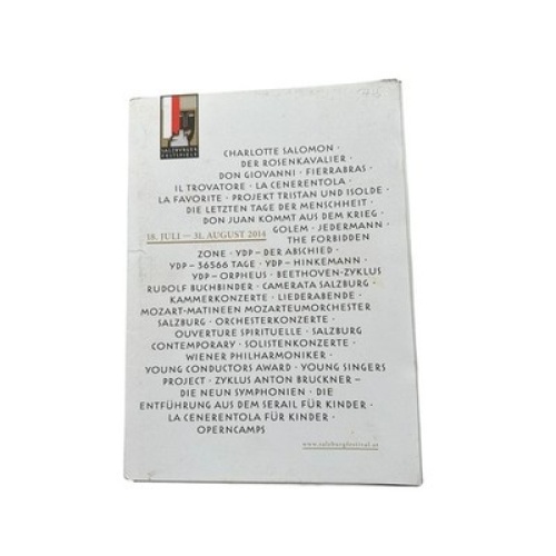 6645 PROGRAMMINFOMAPPE SALZBURGER FESTSPIEL 18. JULI - 31. AUGUST 2014. MIT