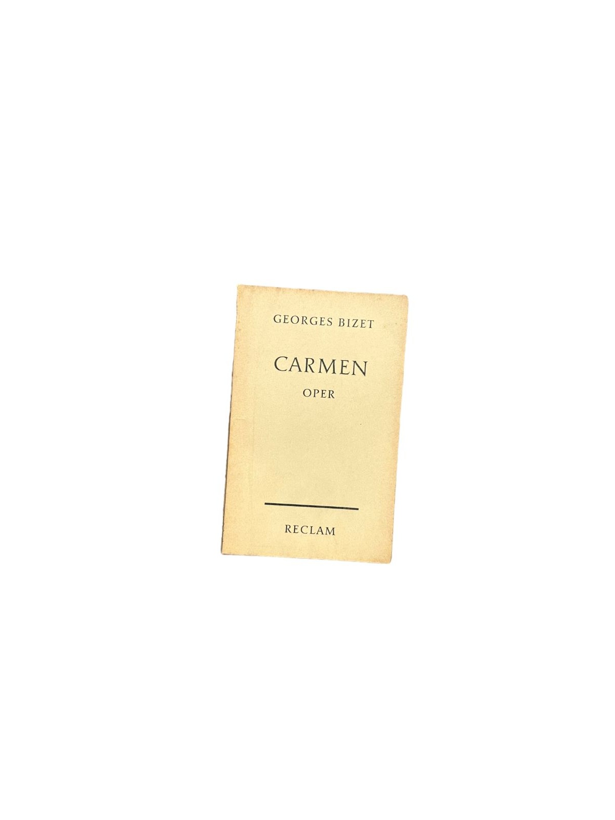 6459 Georges Bizet CARMEN Oper in 4 Aufzügen. Vollständiges Buch. Deutsche Über