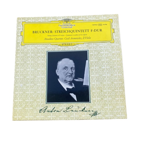 Vinyl Anton Bruckner STREICHQUINTETT F-DUR AMADEUS-QUARTETT HÖRBUCH