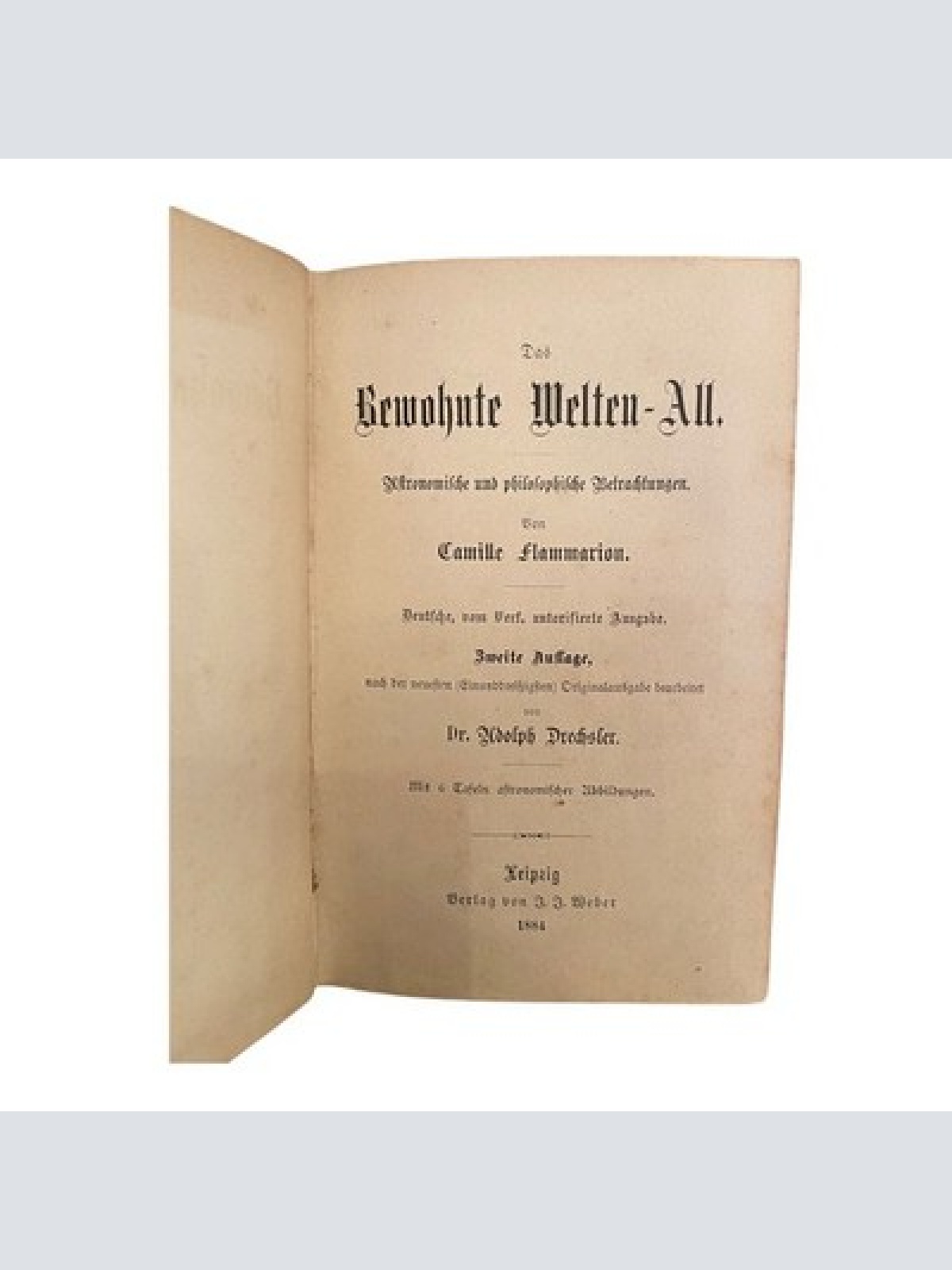 809 Camille, Rudolph Flammarion, Dr. Drechsler DAS BEWOHNTE WELTEN - ALL