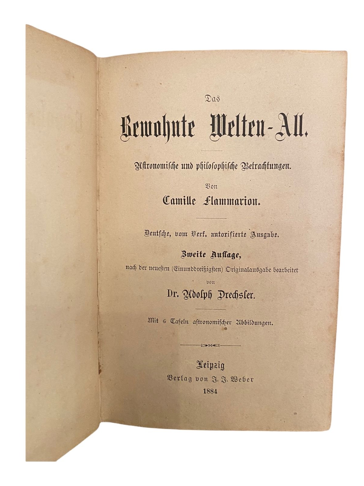 809 Camille, Rudolph Flammarion, Dr. Drechsler DAS BEWOHNTE WELTEN - ALL