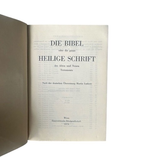 Die Bibel oder Die ganze Heilige Schrift des Alten und Neuen Testaments nach der