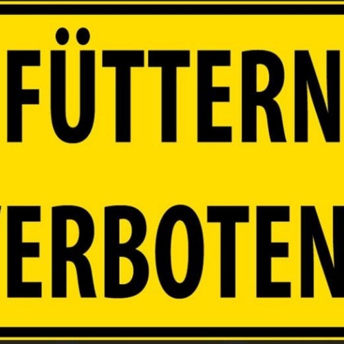Nostalgie sprüche schild tiere füttern verboten  20x30