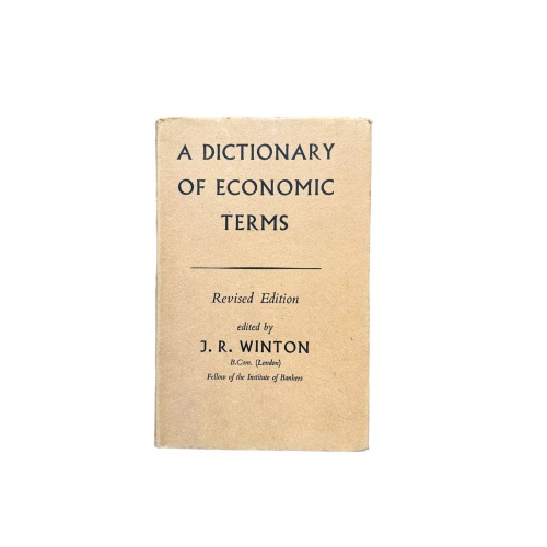 6533 J.R. Winton A DICTIONARY OF ECONOMIC TERMS HC Routledge