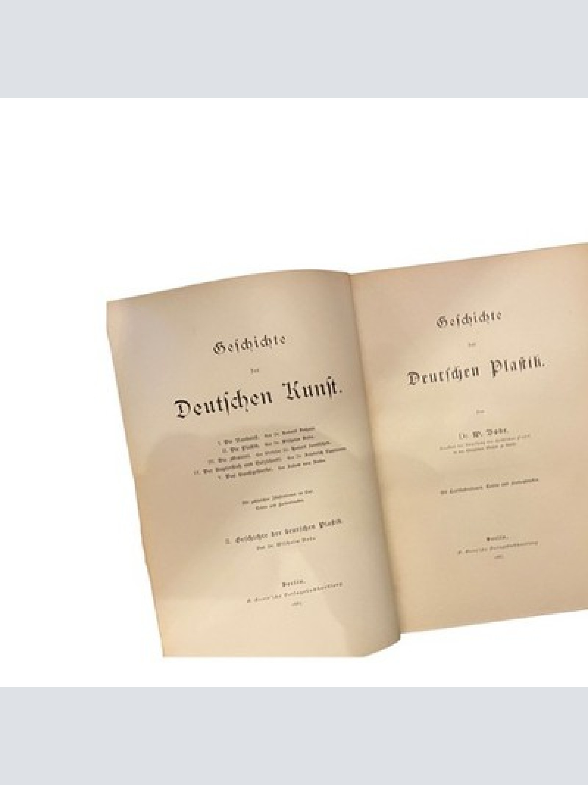 1251 Wilhelm Bode DEUTSCHE KUNSTGESCHICHTE HC PLASTIK und KUNSt