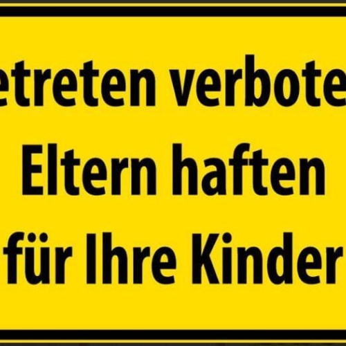Nostalgie spruch schild betreten verboten eltern haften für ihre kinder 20x30