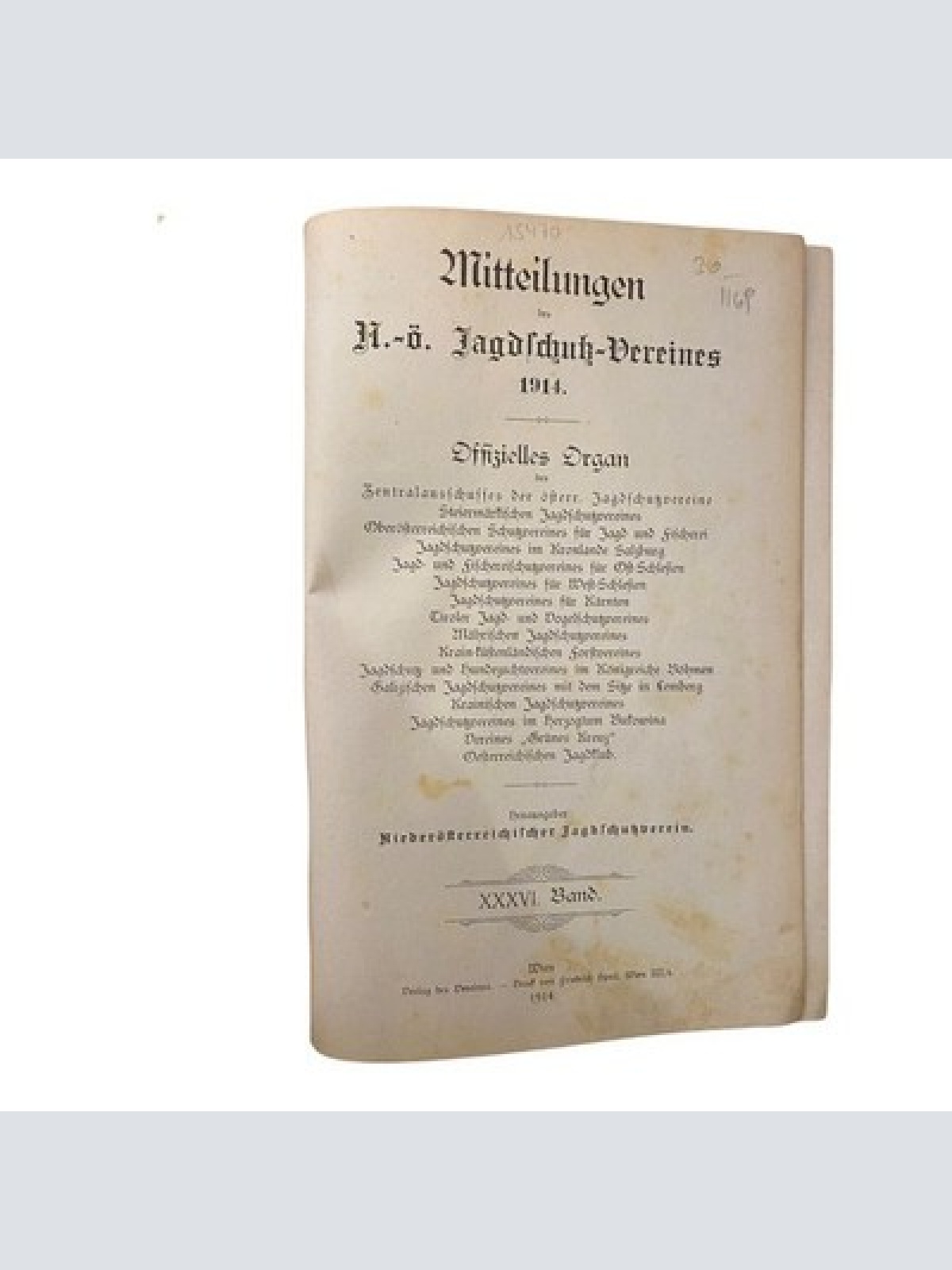 1169 Niederösterreichischer Jagdschutzverein MITTEILUNGEN DES N.-Ö. JAGDSCHUTZ..