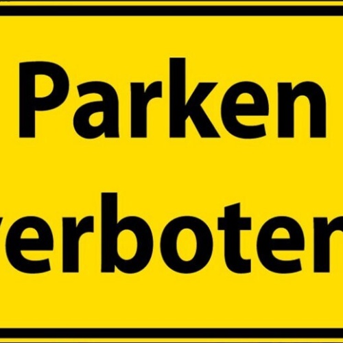 Nostalgie spruch schild auto parken verboten 20x30