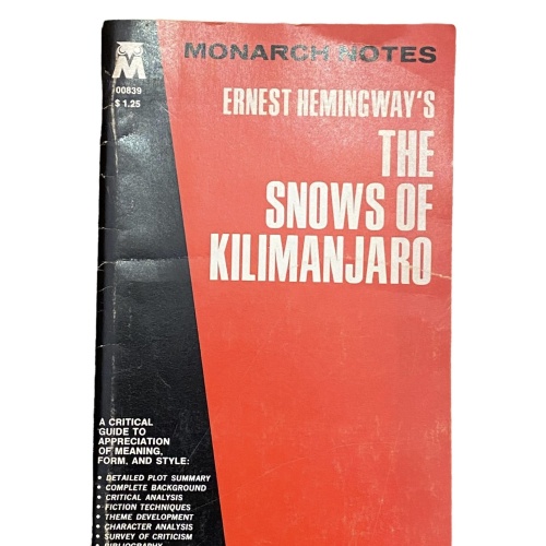2643 Austin Fowler ERNEST HEMINGWAY'S THE SNOWS OF KILIMANJARO
