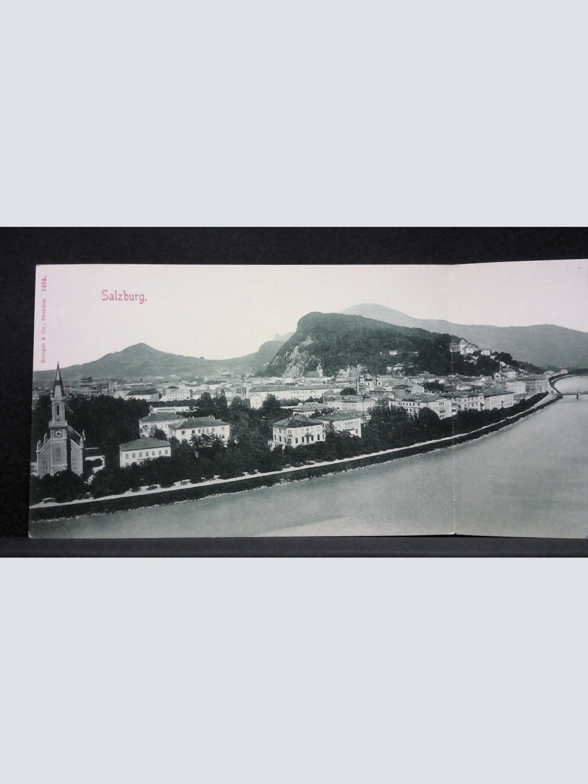 Porträtkarte Salzburg Salzach Festung Hohensalzburg JW165648