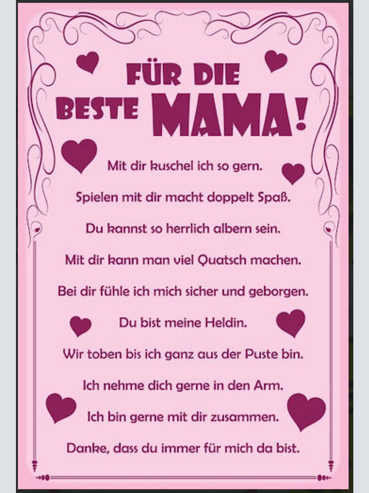Nostalgie spruch schild familie für die besten mama 20x30