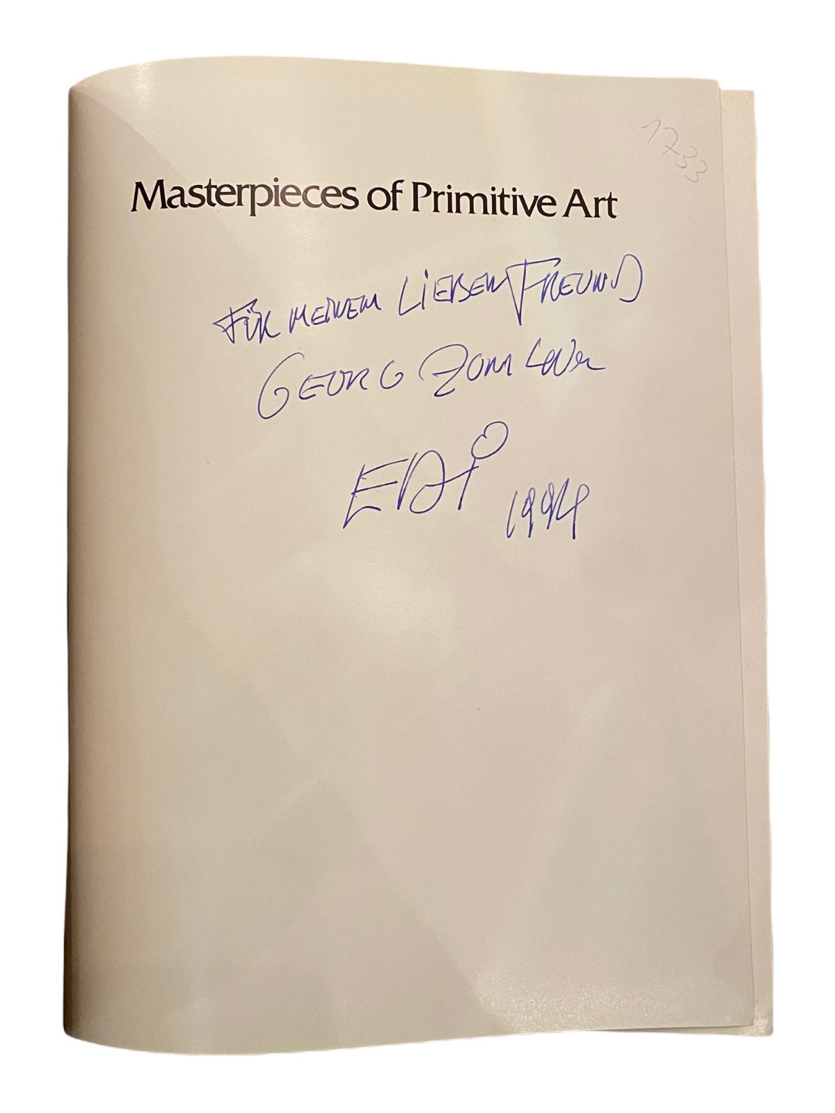 1733 Douglas Newton MASTERPIECES OF PRIMITIVE ART HC +Abb