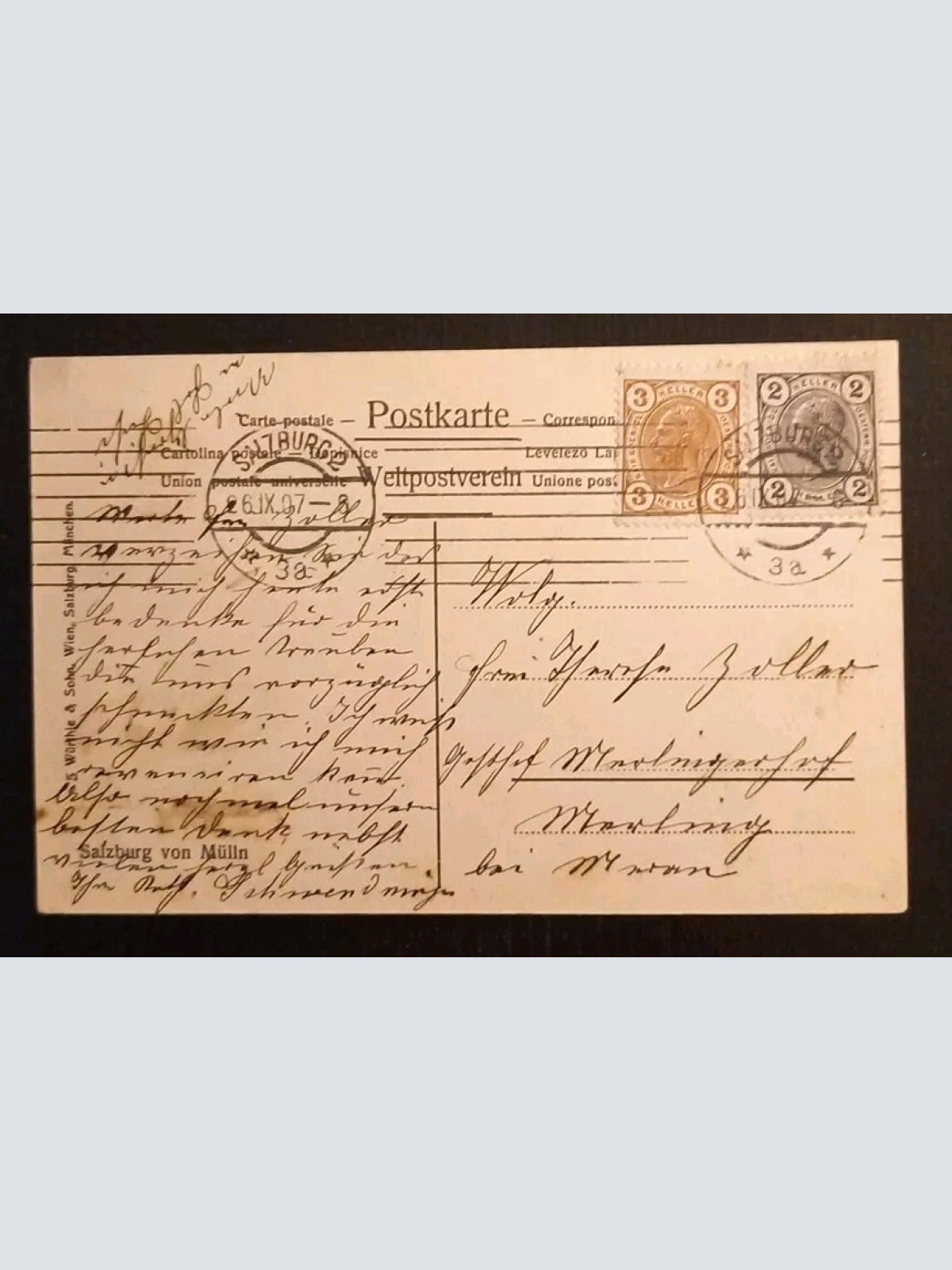 Salzburg Altstadt Mit Salzach 600377A gr K