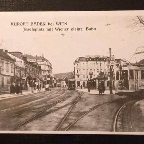 Baden Bei Wien Josefplatz Mit Wiener Elekt.Bahn Gr 8349 K