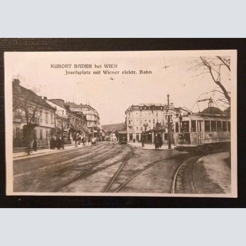 Baden Bei Wien Josefplatz Mit Wiener Elekt.Bahn Gr 8349 K