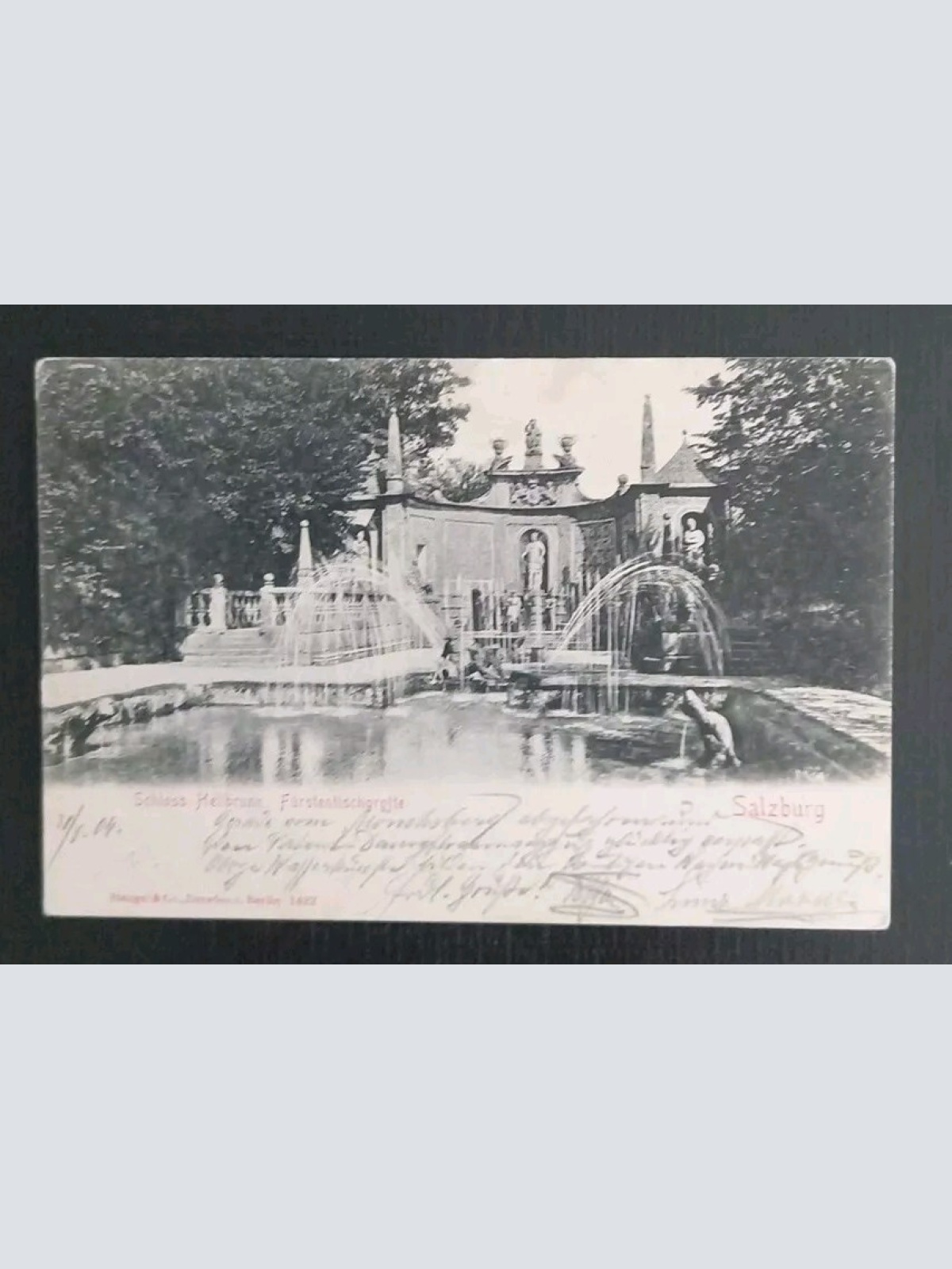 Salzburg Schloß Hellbrunn Fürstentischgrotte 600376A gr K