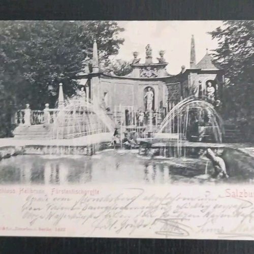 Salzburg Schloß Hellbrunn Fürstentischgrotte 600376A gr K