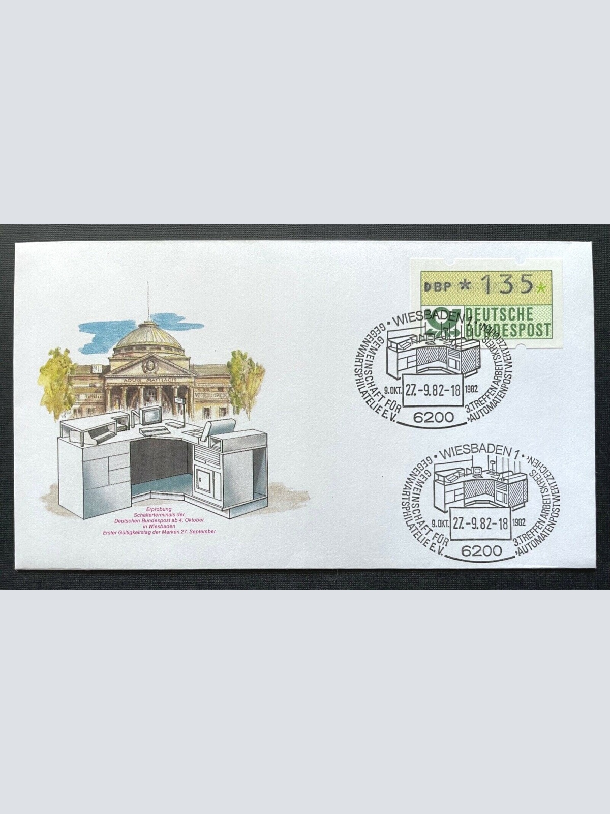 Brief Wiesbaden Deutsche Bundespost Schalterterminal ca.16,4x9,2cm 410318 PR