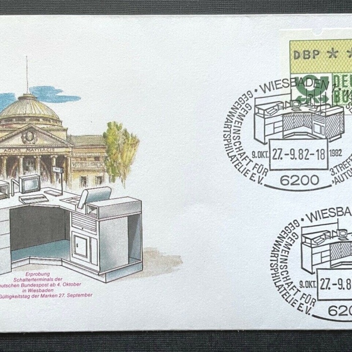 Brief Wiesbaden Deutsche Bundespost Schalterterminal ca.16,4x9,3cm 410316 PR