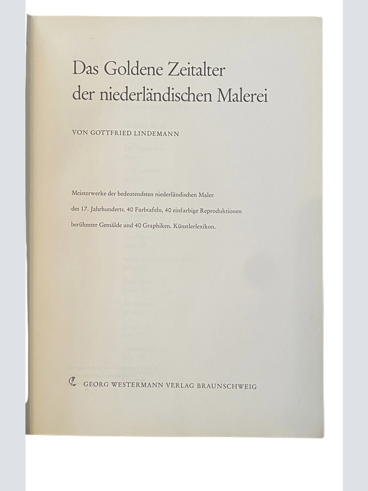 1608 Lindemann DAS GOLDENE ZEITALTER DER NIEDERLÄNDISCHEN MALEREI JAHRHUNDERTS