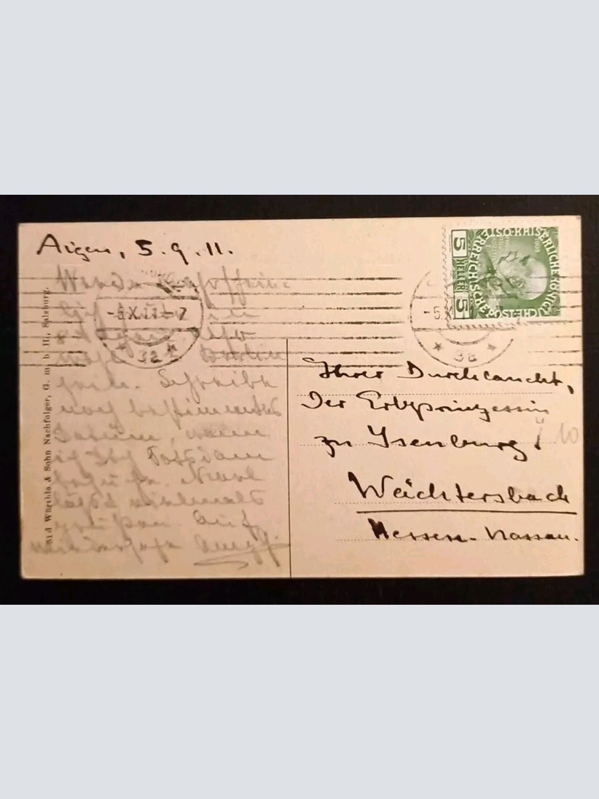 Salzburg Aigen Hoher Göll Watzmann Untersberg 600713A gr K