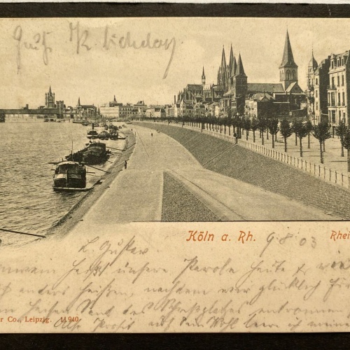 Köln Rheinpanorama 1905 80254