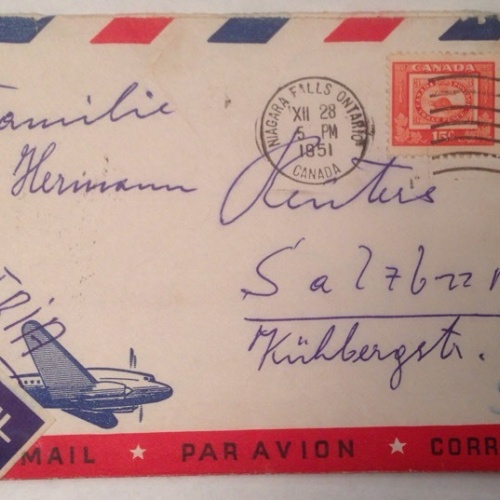 Brief Canada Niagara Falls nach Salzburg 1952 14066A