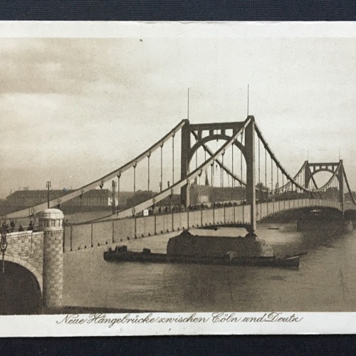 N.Hängebrücke Köln Deutz Rhein Schiff Nordrhein-Westfalen Deutschland 4006731 B