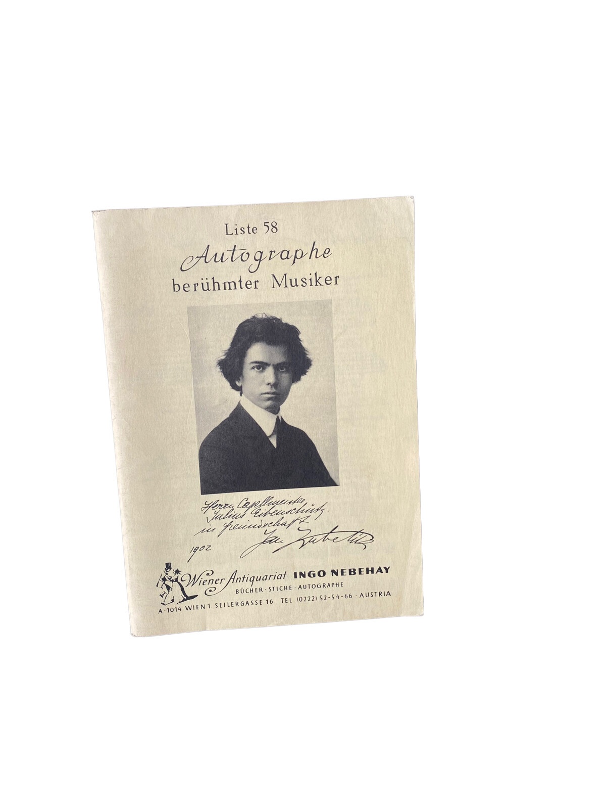 4479 LISTE 58. AUTOGRAPHE BERÜHMTER MUSIKER. WIENER ANTIQUARIAT INGO Nebehay