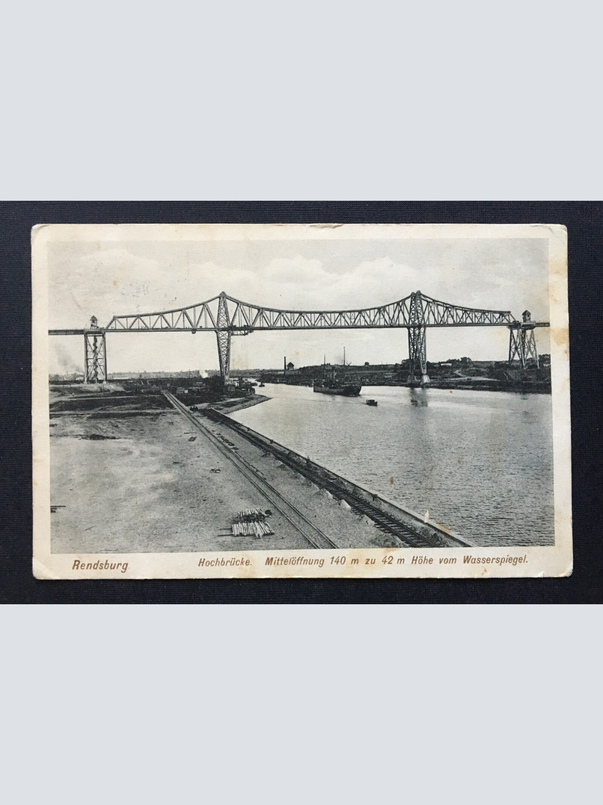 Rendsburg Hochbrücke Mittelöffn. Schiff Schleswig-Holstein Deutschland 4006631TH