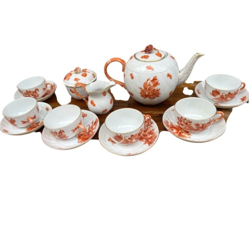 HEREND TEE SERVICE FÜR 6 PERSONEN  Marke von  1942 Rar