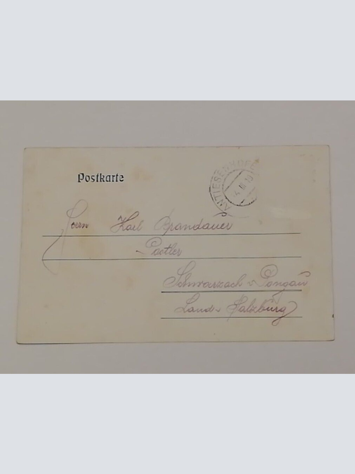 Oberösterreich Antiesenhofen Wagneders Gasthaus Bahnhof Pferde Wagen 600687A tl