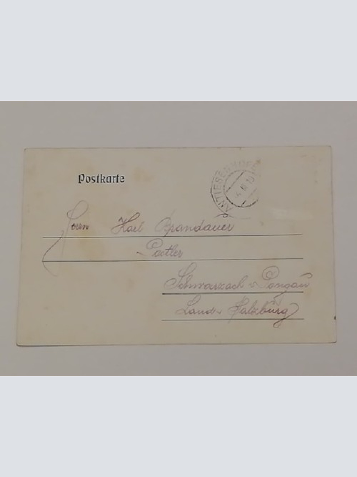 Oberösterreich Antiesenhofen Wagneders Gasthaus Bahnhof Pferde Wagen 600687A tl