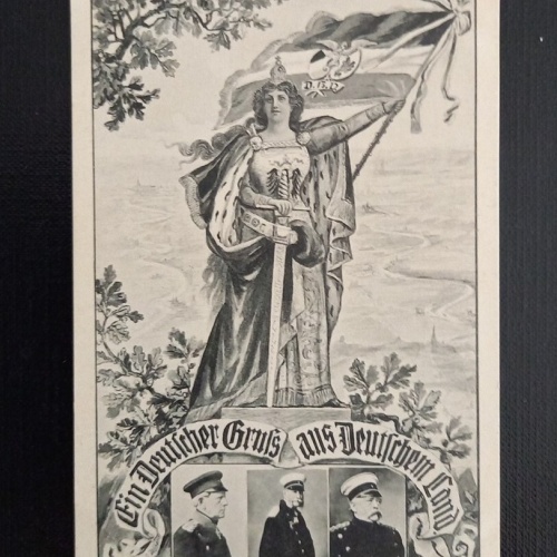 Ein Deutscher Gruß Aus Deutschem Land Frau Mit Schwert 0135 Ga E