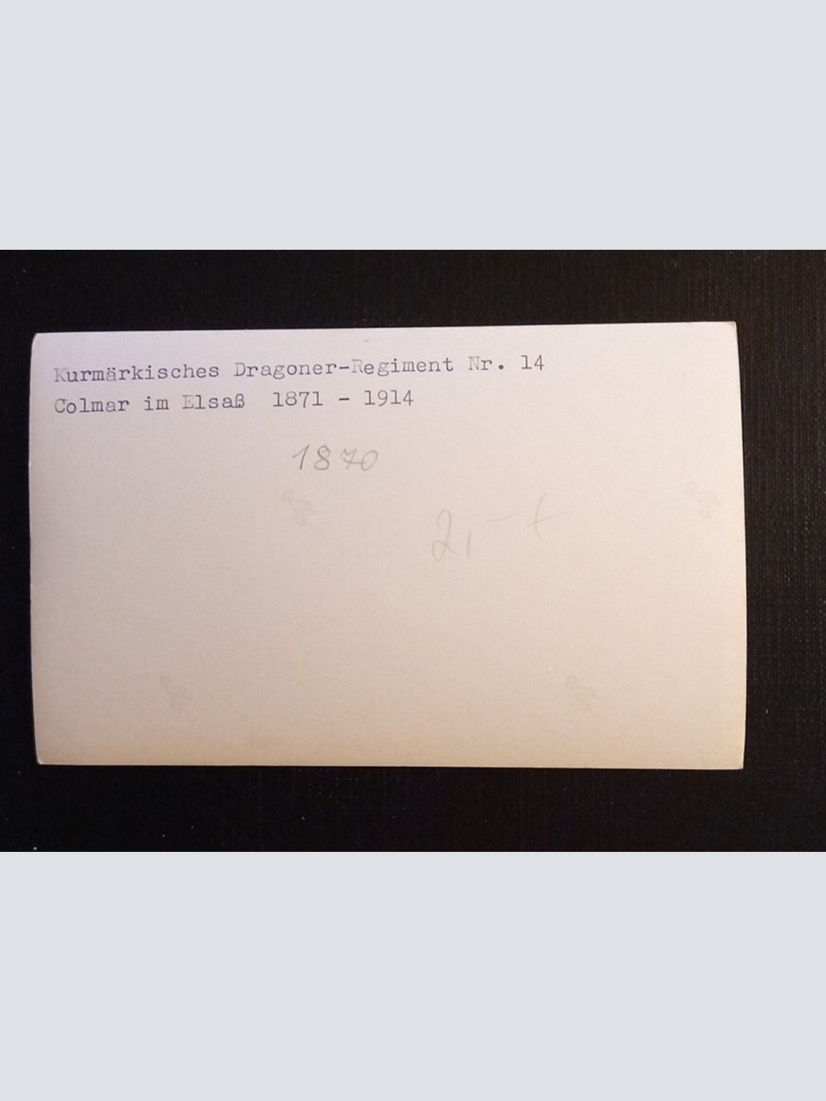 Kurmärkische Dragoner Regiment Colmar Im Elsaß 034 Ga E