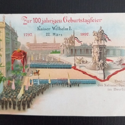 Zur 100 Jährigen Geburtstagfeier Kaiser Wilhelm I. 0125 Ga E