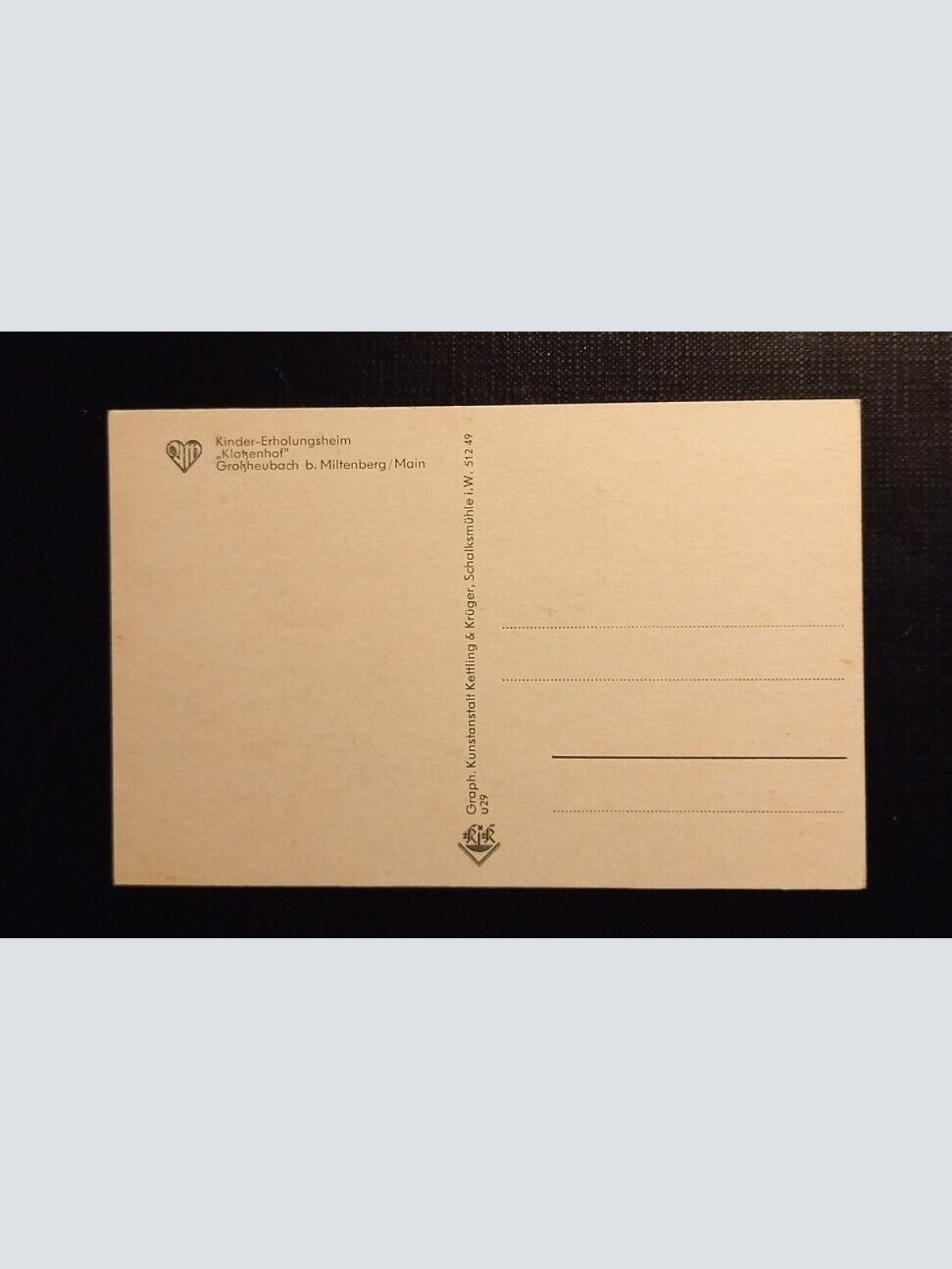 Erholungsheim Klotzenhof Großheubach b. Miltenberg Main 039 Ga E