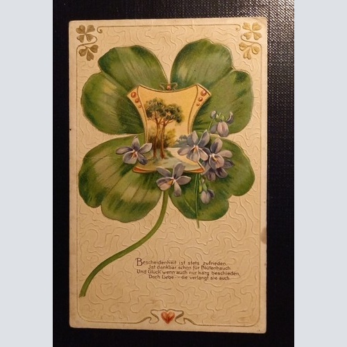 Prägekarte Kleeblatt 650453 Ga E