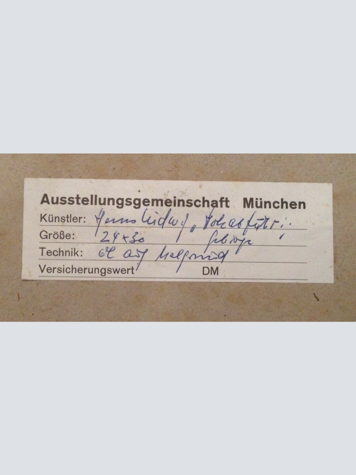 Hans Ludwig " Holzarbeiter " Ölmalerei Pferdekutsche Pferde   11440