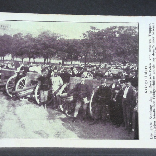 Kriegsbilder Erbeutete Feldgeschütze Österreichische Armee JW 165460