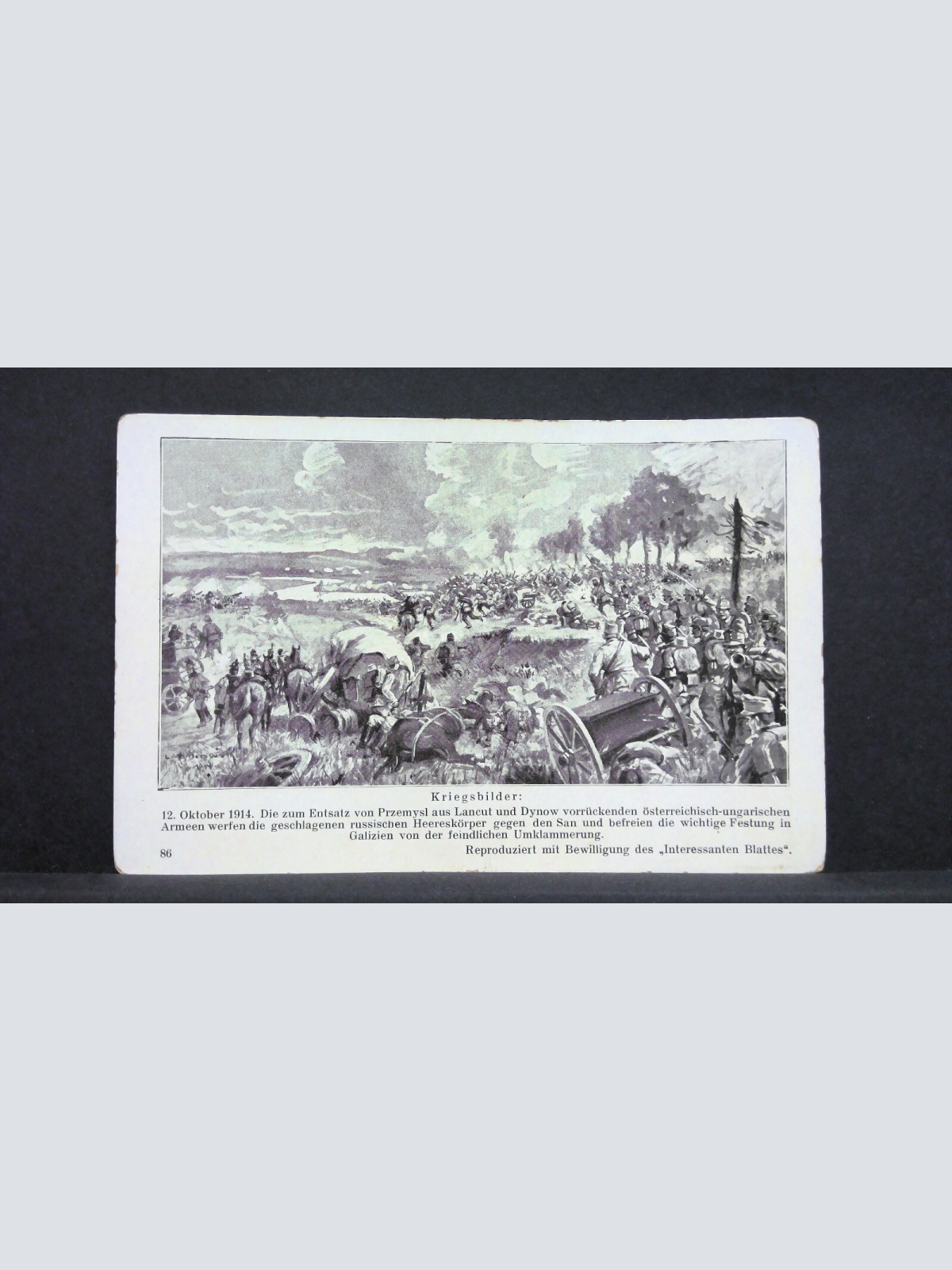 Kriegsbilder 1914 Schlacht mit russischen Truppen Österreichische Armee JW 122