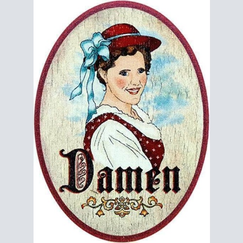 Nostalgie nostalgie retro damen tracht türschild antiker stil birkensperrholz