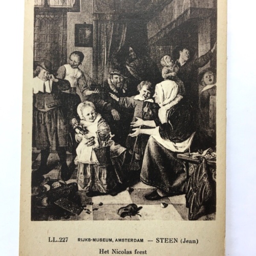 Het Nicolas feest (J. Steen) - Das St. Nikolausfest - Künstlerkarte 40209 TH