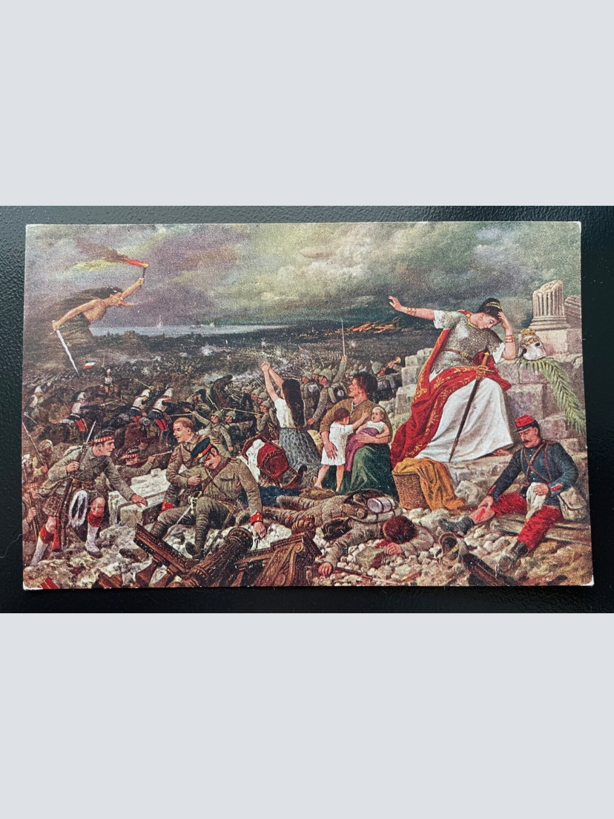 Europa trauert Schlachtfeld Versehrte Soldaten Uniform Militär Krieg 402481 WKI