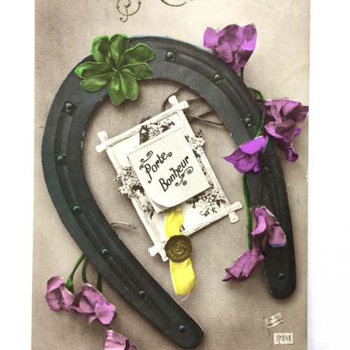 Ste Catherine - Porte Bonheur/Glücksbringer - Hufeisen - Künstlerkarte 40221 TH