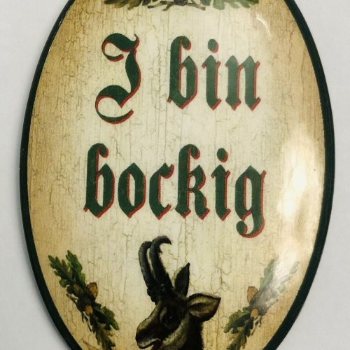 K&k nostalgie flaschenöffner magnetisch i bin bockig  7x4,5cm
