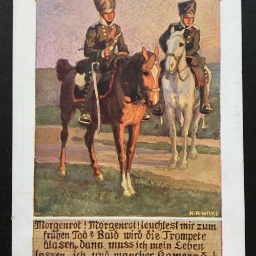 Reiters Morgengesang - Soldaten auf Pferd Militär Krieg 400630 TH